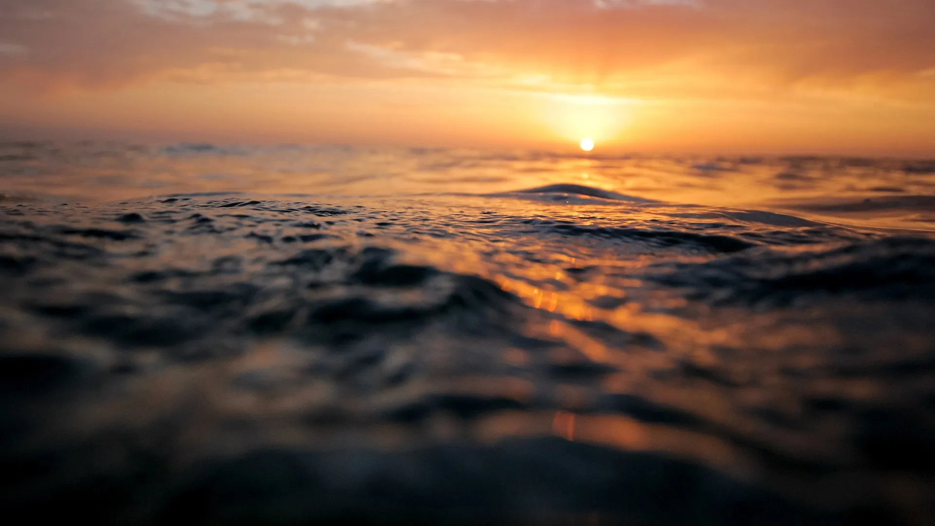 Coucher de soleil sur la mer